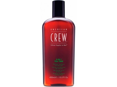 American Crew 3-in-1 Tea Tree - Средство по Уходу за Волосами и Телом на Основе Чайного Дерева 3 в 1, 450мл