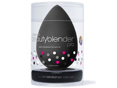 beautyblender pro + pro solid blendercleanser - Спонж для макияжа Чёрный и мини мыло для очистки про 1 + 30гр