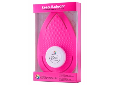 beautyblender keep.it.clean - Рукавичка для очищения спонжей Розовая + и мини мыло 1 + 30гр