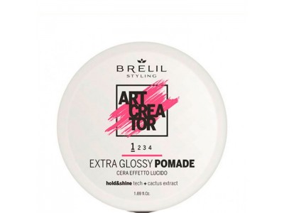 Brelil Professional Art Creator Extra Glossy Pomade - Помада для волос экстра-блеск 50мл