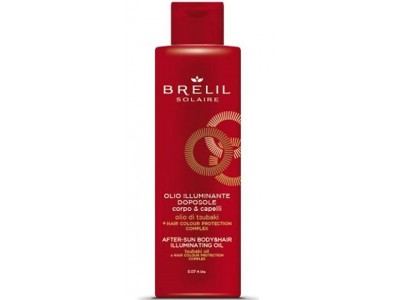 Brelil Professional Solaire Illuminanting Oil - Масло для волос и тела после пребывания на солнце для сияющего эффекта 150мл