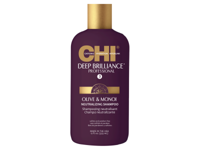 CHI Deep Brilliance Olive & Monoi Neutralizing Shampoo - Глубоко очищающий и нейтрализуйющий шампунь 355мл