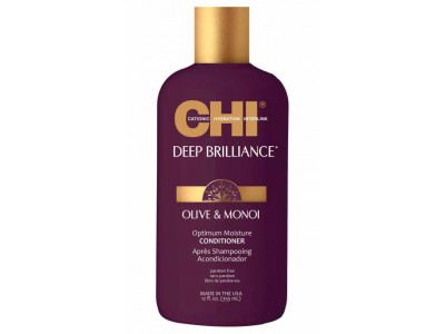 CHI Deep Brilliance Olive & Monoi Optimum Moisture Conditioner - Кондиционер для поврежденных волос 355мл
