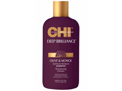 CHI Deep Brilliance Olive & Monoi Optimum Moisture Shampo - Увлажняющий шампунь для поврежденных волос 355мл