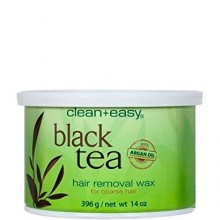 clean+easy Warm Wax Black tea - Тёплый воск в банке "Черный чай" (для жестких волос), 396гр
