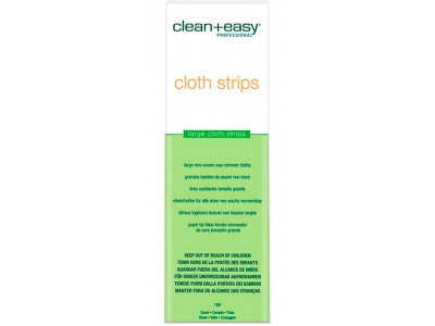 clean+easy Wax Cloth strips Large - Бумажные ленты для ног 100шт