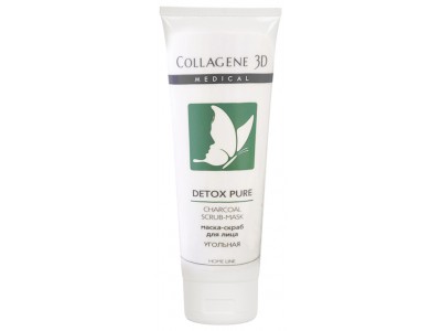 Collagene 3D Cream-Mask Detox Pure - Маска-скраб угольная для лица 75мл