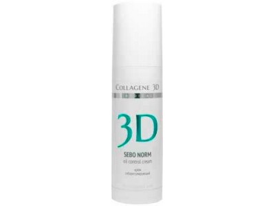 Collagene 3D Cream Sebo Norm - Проф Крем для лица себорегулирующий для комбинированной и жирной кожи 150мл