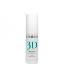 Collagene 3D Cream Sebo Norm - Проф Крем для лица себорегулирующий для комбинированной и жирной кожи 30мл