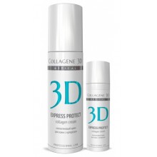Collagene 3D Cream Express Protect - Проф Крем для лица с софорой японской, профилактика купероза, устранение темных кругов и отечности 150мл