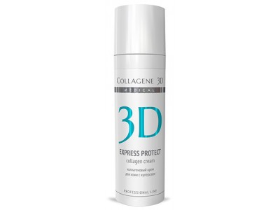 Collagene 3D Cream Express Protect - Проф Крем для лица с софорой японской, профилактика купероза, устранение темных кругов и отечности 30мл
