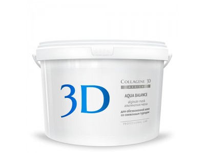 Collagene 3D Mask Aqua Balance - Проф Альгинатная маска для лица и тела с гиалуроновой кислотой 1200гр