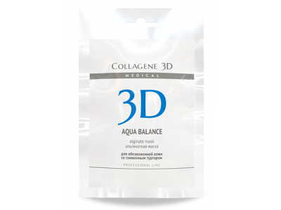 Collagene 3D Mask Aqua Balance - Проф Альгинатная маска для лица и тела с гиалуроновой кислотой 30гр