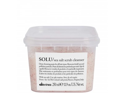 Davines Solu/ sea salt scrub cleanser - Глубокая очищающая паста-скраб 250мл