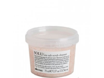 Davines Solu/ sea salt scrub cleanser - Глубокая очищающая паста-скраб 75мл