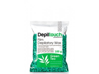 Depiltouch Film Depilatory Wax Green Tea - Горячий гранулированный плёночный воск Зелёный Чай 100гр