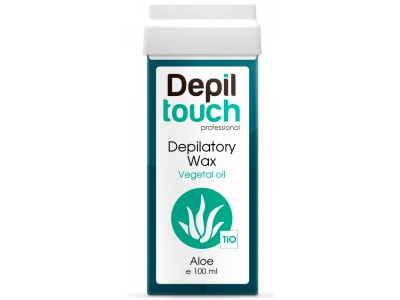 Depiltouch Depilatory Wax Vegetal Oil Aloe - Тёплый воск для депиляции (плотный) + 40С с натуральным маслом Алоэ 100мл