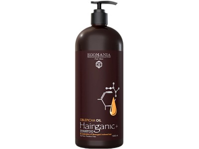 EGOMANIA Hairganic+ Oblepicha Oil Shampoo - Шампунь с маслом облепихи для восстановления поврежденных окрашенных волос 1000мл