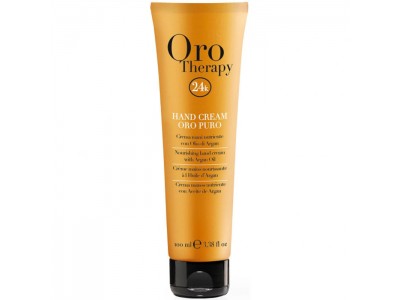 Fanola Oro Therapy Hand Cream 24K - Крем для рук Увлажняющий с маслом Арганы и золотом 100мл