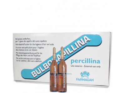 Farmagan Bulbocapillina Percillina Anti Dandruff - Ампулы от перхоти с салициловой кислотой, витамин B5, 20 x 10мл