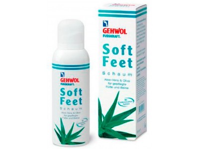 Gehwol Fusskraft Soft Feet Schaum - Пенка для кожи ног Алоэ вера и Масло Оливы с Гиалуроновой кислотой 125мл