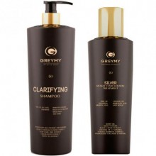 GREYMY Silver Result Hair Keratin Treatment + Clarifying Shampoo - Восстанавливающий крем для волос + Очищающий шампунь 500 - 800мл