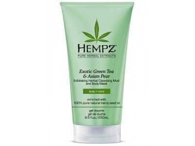 Hempz Herbal Mask Mud and Body Exotic Green Tea & Asian Pear Exfoliating - Маска-Глина Растительная Отшелушивающая 200мл