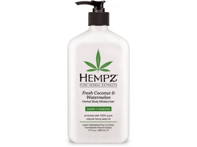Hempz Herbal Body Moisturizer Fresh Coconut & Watermelon - Молочко для тела увлажняющее Кокос и Арбуз 500мл