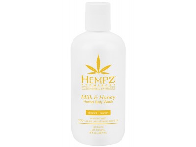 Hempz Body Wash Milk & Honey Herbal Body Wash - Гель для душа Молоко и Мёд 237мл
