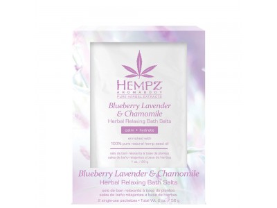 Hempz Herbal Body Blueberry Lavender & Chamomile Herbal Relaxing Bath Salts - Соль для ванны расслабляющая Лаванда, Ромашка и Дикие Ягоды 2 х 28гр