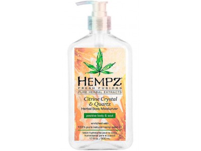 Hempz Herbal Body Moisturizer Citrine Crystal & Quartz Body Moisturizer - Молочко для тела увлажняющее с мерцающим эффектом Желтый Кварц 500мл