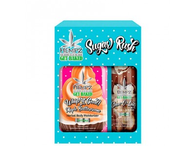 Hempz Herbal Sugar Rush Limited Edition MINI - Мини набор (Молочко кленовый крем + Бальзам для губ шоколад), 66мл + 7гр