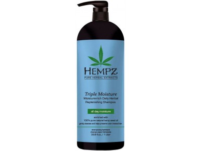 Hempz Pure Herbal Triple Moisture Replenishing Shampoo - Шампунь для Волос Тройное Увлажнение 1000мл