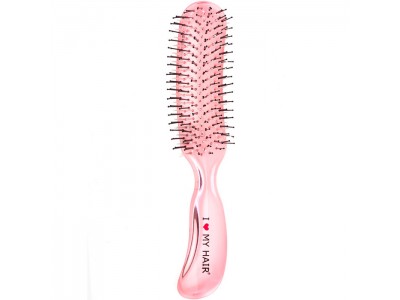 I Love My Hair "Aqua Brush" 18280SC - Парикмахерская щетка Розовая прозрачная М, 37 х 46 х 210мм