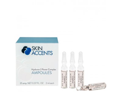 inspira:cosmetics Skin Accents Hyaluron 2 Power Complex Ampoules - Ультраувлажняющий концентрат для 25 х 2мл
