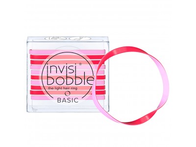 Invisibobble Basic Jelly Twist - Резинка для волос цвет Красно-розовый 10шт