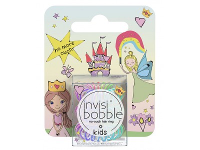 Invisibobble Kids princess sparkle - Резинка-браслет для волос с подвесом, цвет Перламутр 3шт