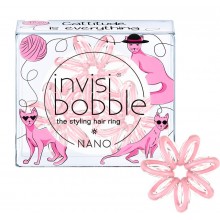 Invisibobble Nano Cattitude Is Everything! - Резинка-браслет для волос, цвет Пудровый 3шт