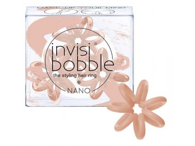 Invisibobble Nano Make-Up Your Mind - Резинка-браслет для волос, цвет Постэльный Розовый 3шт
