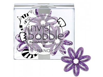 Invisibobble Nano Meow & Ciao - Резинка-браслет для волос, цвет Мерцающий Фиолетовый 3шт