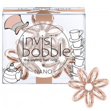 Invisibobble Nano Tea Party Spark - Резинка-браслет для волос, цвет Сияющий Бронзовый 3шт