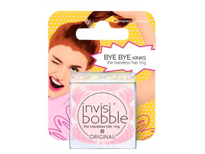 Invisibobble Original Blush Hour - Резинка-браслет для волос с подвесом, цвет Розовый 3шт