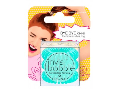 Invisibobble Original Mint to Be - Резинка-браслет для волос с подвесом, цвет Минтоловый 3шт
