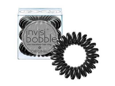 Invisibobble Original True Black - Резинка-браслет для волос, цвет Черный 3шт