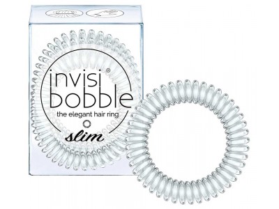 Invisibobble Slim Crystal Clear - Резинка-браслет для волос, цвет Прозрачный 3шт