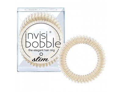 Invisibobble Slim Stay Gold - Резинка-браслет для волос, цвет Золотистый 3шт