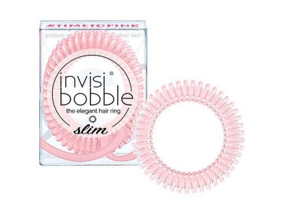 Invisibobble Slim Time To Pink - Резинка-браслет для волос, цвет Мерцающий розовый 3шт