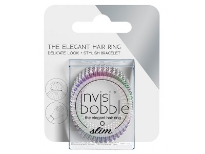 Invisibobble Slim Vanity Fairy - Резинка-браслет для волос с подвесом, цвет Радужный 3шт