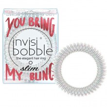 Invisibobble Slim You Bring my Bling - Резинка-браслет для волос, цвет Белый перламутр 3шт