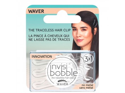 invisibobble Waver Crystal Clear - Заколка для волос с подвесом 3шт